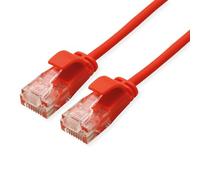 ROLINE GREEN Cavo patch UTP Cat.6A (Classe EA), LSOH, sottile, rosso, 0,3 m