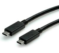 Roline green cavo usb3.2 gen2, pd 20v5a, with emark, c - c, m/m, black, 0.5m