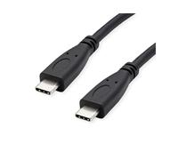 Roline green cavo usb3.2 gen2, pd 20v5a, with emark, c - c, m/m, black, 1m
