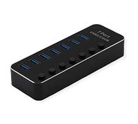 ROLINE Hub per notebook USB 3.2 Gen 1, 7 porte, commutabile singolarmente