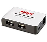 ROLINE 14025013 - Hub USB 2.0 a 4 porte, USB-A, nero/bianco