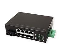 Roline Industrie - Switch - nicht verwaltet - 7 x 10/100 + 1 x 100Base-FX + 1 x Shared 100Base-FX - an DIN-Schiene montierbar