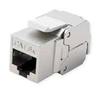 ROLINE Keystone Cat6A A - Schermatura RJ45, Senza Attrezzi, Colore Argento