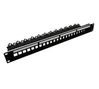 ROLINE Keystone - Frame, Empty, 24 Porte, Shielded, Clip Fixing, Black