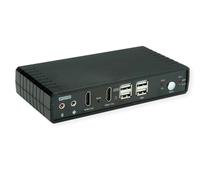 ROLINE KVM - Switch Audio Dual Head HDMI 4K60, 1 utente, 2 PC