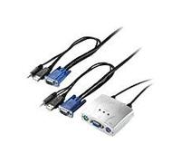 Roline KVM Switch Star 1 User - 2 PCS, Audio, USB Switch per Keyboard-Video-Mouse (kvm) Argento
