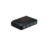 ROLINE Nodo USB 3.0 [cuÃ¡druple] (ROLINE USB3.2 Gen1 Hub 4x Ports. With PS. Black) NEW