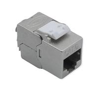 ROLINE RJ45 Keystone Cat6A STP schermato senza attrezzi GHMT modulo di rete certificato 10 Gbit LAN Keystone Jack alloggiamento in metallo per AWG22-26 pannello patch lattina argento