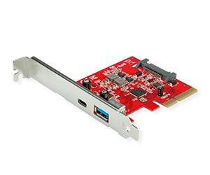 ROLINE Scheda PCI Express, USB 3.2 Gen 2, 1 USB A, 1 USB-C