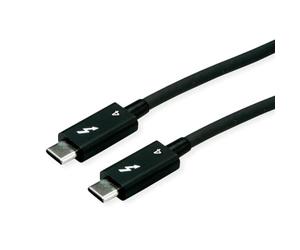 ROLINE Thunderbolt™ 4 - Cavo C-C, ST/ST, 40 Gbps, 100 W, attivo, nero, 1,5 m