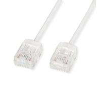 ROLINE UTP DataCenter - Cavo patch Cat.6A A), LSOH, slim, connettore extra corto, 2 m, colore: Bianco