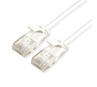 ROLINE UTP DataCenter - Cavo patch Cat.6A (classe EA), LSOH, sottile, 0,15 m, colore: Bianco