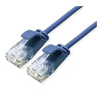 ROLINE UTP DataCenter - Cavo patch Cat.6A (classe EA), LSOH, sottile, 0,5 m, colore: Blu