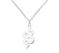 ROLIZHN Collana con ciondolo a forma di animale in acciaio inossidabile per donne, lupo, serpente, lucertola, gatto, pappagallo, collane per donne e uomini, gioielli minimalisti, regalo di compleanno