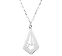 ROLIZHN Collana con ciondolo a forma di stella cadente cava in acciaio inossidabile, da donna, stile bohémien, geometrico, a goccia, cometa, stella, gioielli fortunati, per uomini e donne, One size