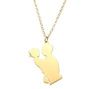 ROLIZHN Collana con ciondolo per padre e figlia, per uomo e donna, alla moda, in acciaio inox, regalo per la festa del papà, One size, Acciaio inossidabile, Non pietra preziosa