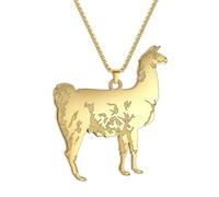 ROLIZHN Collana da uomo in acciaio inox con ciondolo a forma di pecora, con segno zodiacale, retrò, creativo, unico, con personalità, Misura unica, Acciaio inossidabile, Nessuna pietra preziosa