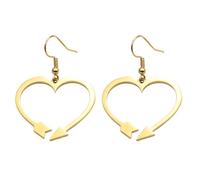 ROLIZHN Orecchini pendenti a forma di cuore in acciaio inossidabile da donna, ala d'angelo, freccia di Cupido, freccia rotta, foglia cuore orecchini pendenti, gioielli boho Love Heart gioielli regali