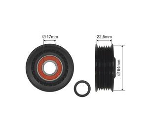 Rolka Prowadząca Paska Wielorow. Adatto A per Audi A4 2.5TDI 2000 A6