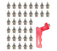 ROLKUFA 36 chiodi per scarpe chiodate in acciaio, altamente resistenti con eccellente trazione, per sprint su pista in plastica, 6,4 mm, argento