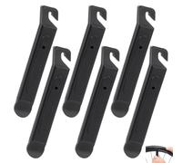 ROLKUFA 6 ruote leva bicicletta in plastica, strumento portatile per sostituzione pneumatici, per MTB, bici da strada e pieghevoli, 10.5 x 1.7 cm, nero