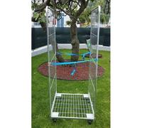 Roll container box a 2 sponde per trasporto e stoccaggio merci Elettrozincato