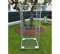 Roll container box a 3 sponde per trasporto e stoccaggio merci Elettrozincato