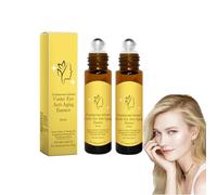 Roll-on all'incenso e all'olio di ricino biologico: lenisce occhi gonfi e occhiaie, mentre una miscela idratante leggera ***** lio di jojoba si prende cura delicatamente della pelle (2 bottiglie)