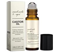 Roll-on con olio di ricino, sfera roller con olio di ricino e incenso, rimuovi etichette cutanee anti-età, articoli calmanti per alleviare l'ansia, cura di sé, per donne, 10 ml