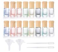 Roll On Vuoto per Oli Essenziali,16 PCS Flaconi Roll-On per Oli Essenziali 6ML,Roll On Bottiglie,Ricaricabili Bottiglia a Rullo in Vetro,Bottiglie Flaconcini Vuoti per Oli Essenziali per Aromaterapia
