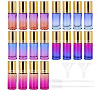 Roll On Vuoto per Oli Essenziali,20 PCS Flaconi Roll-On per Oli Essenziali 5ML,Roll On Bottiglie,Ricaricabili Bottiglia a Rullo in Vetro,Bottiglie Flaconcini Vuoti per Oli Essenziali per Aromaterapia