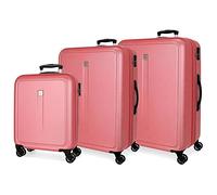 ROLL ROAD Cambogia Set di valigie blu 55/68/78 cm Rigida ABS Chiusura a combinazione laterale 217 L 11,06 kg 4 ruote doppie equipaggiamento a mano