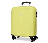 ROLL ROAD Cambogia - Valigia da cabina gialla, 40 x 55 x 20 cm, rigida 2,9 kg, chiusura a combinazione laterale, in ABS, 2,9 kg, 37 l, estensibile, bagaglio a mano, giallo, Taglia unica, Valigia