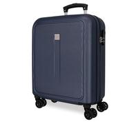 ROLL ROAD Camboya - Trolley per cabina, 40 x 55 x 20 cm, chiusura rigida in ABS, laterale, 37 l, 3,08 kg, 4 ruote, bagaglio a mano, Blu mare, 40x55x20 cms, Valigia espandibile