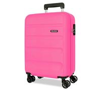 Roll Road Flex - Valigia da cabina rosa, 38 x 55 x 20 cm, rigida 2,5 kg, chiusura a combinazione laterale, ABS, 2,5 kg, 35 l, bagaglio a mano, Rosa, Taglia unica, Valigia cabina