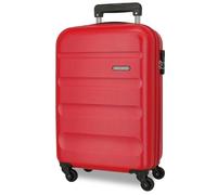ROLL ROAD Flex Valigia rigida realizzata in ABS, un materiale, chiusura a combinazione laterale 4 ruote doppie bagaglio a mano, pratico interno con un vano, rosso, Taglia unica, Valigia Air Europa
