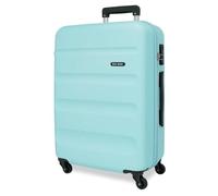Roll Road Flex Valigia rigida realizzata in ABS, un materiale, chiusura a combinazione laterale 4 ruote doppie bagaglio a mano, pratico interno con un vano, Blu scuro, 75 cm, Valigia grande