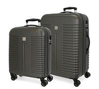 ROLL ROAD, grigio, 40 x 55 x 20 cm / 48 x 68 x 27 cm, Set 2 valigie