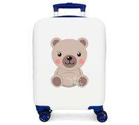 ROLL ROAD Happy Pets Valigia da cabina bianca, 33 x 50 x 20 cm, rigida 2 kg, chiusura a combinazione laterale, ABS, 2 kg, 33 l, bagaglio a mano, bianco, Taglia unica, Valigia cabina