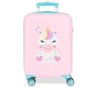 ROLL ROAD Happy Pets Valigia da cabina rosa, 33 x 50 x 20 cm, rigida 2 kg, chiusura a combinazione laterale, in ABS, 2 kg, 33 l, bagaglio a mano, Rosa, Taglia unica, Valigia cabina