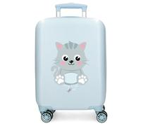 Roll Road Happy Pets Valigia da cabina blu, 33 x 50 x 20 cm, rigida 2 kg, chiusura a combinazione laterale, ABS, 2 kg, 28 l, bagaglio a mano, blu, Taglia unica, Valigia cabina