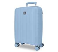 Joumma Roll Road Acadia Azzurro Valigia da Cabina 35x55x22 cm Rigido Polipropilene Lucchetto a Combinazione Integrato 38L 2.6kg 4 Doppie Ruote Estensibile Bagaglio a Mano