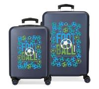 Roll Road La valigia rigida per bambini Gol con combinazione laterale e 4 ruote è realizzata in ABS, un materiale rigido e leggero.