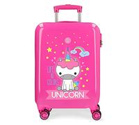 Roll Road Valigia Trolley Little Me Unicorn S Rigida 55 cm Unisex bambino Fucsia 38x55x20 cm