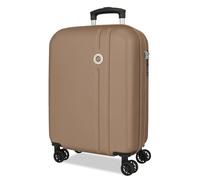 Roll Road Minorca Valigia da Cabina Champagne 38x55x20 cm Rigida ABS Chiusura a combinazione integrata 35L 2,6kg 4 ruote doppie estensibile bagaglio a mano
