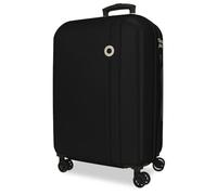 Roll Road Minorca Valigia media nera 46x65x24 cm rigida ABS Chiusura a combinazione integrata 56L 3,45kg 4 ruote doppie estensibile