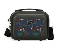 Roll Road Next Level Borsa da toilette adattabile con tracolla nera 29x21x15 cm ABS rigido 9,14 l 0,6 kg