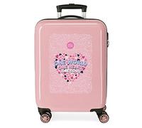 ROLL ROAD One World Valigia da cabina rosa 38 x 55 x 20 cm Rigida ABS Chiusura a combinazione laterale 34 L 2 kg 4 ruote doppie equipaggiamento a mano
