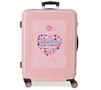ROLL ROAD One World Valigia media rosa 48 x 68 x 26 cm Rigida ABS Chiusura a combinazione laterale 70 L 3 kg 4 ruote doppie