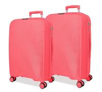 Roll Road Orbit Set di valigie rosa 64/75 cm rigido 7,1 kg Chiusura TSA integrata in polipropilene 7,1 kg 145,8 L, Rosa, Taglia unica, Set di valigie